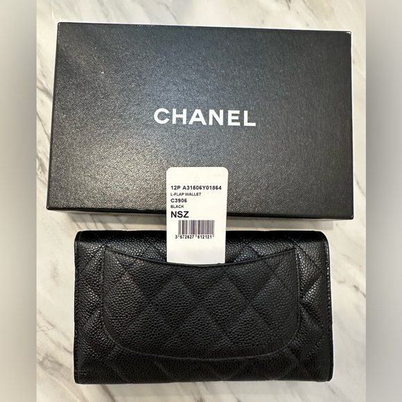 Chanel Black Caviar Quilted Classic Flap continental wallet - Picture 16 of 16